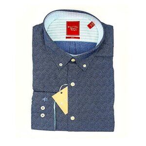 PENGUIN MUNSINGWEAR SLATE BLUE MEN DRESS SLIM FIT SHIRT